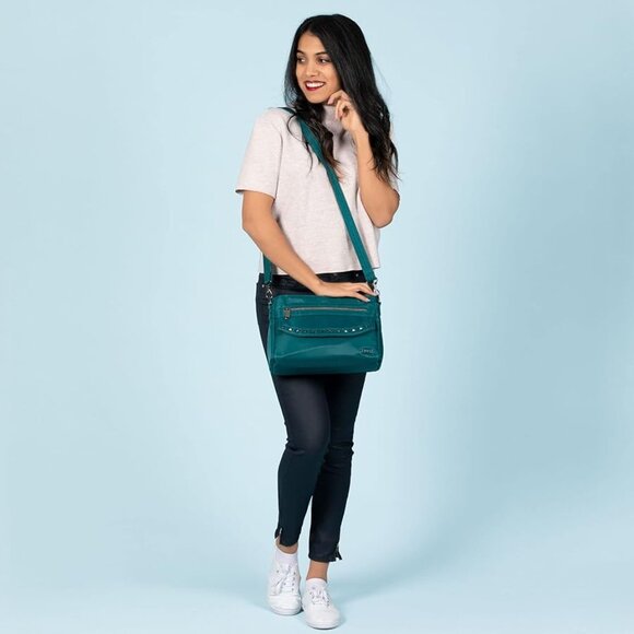 Lug Pacer Cross-Body Tote - Emerald Green - Picture 1 of 11